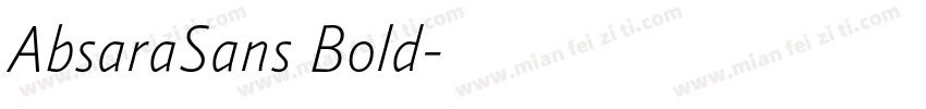 AbsaraSans Bold字体转换